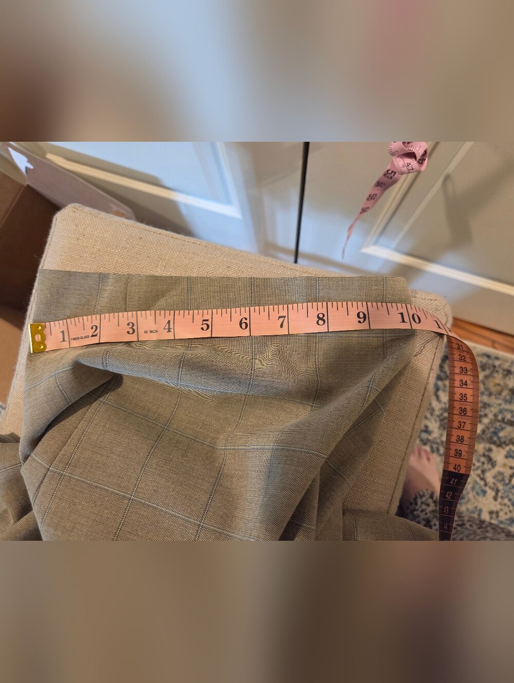 Talbots Petites Pleated Ankle Plaid Dress Pants - Beige - Picture 13 of 13